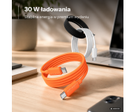 USAMS Kabel 30W 3A Silicone USB-C do Lightning pomarańczowy - 1569042 - zdjęcie 2